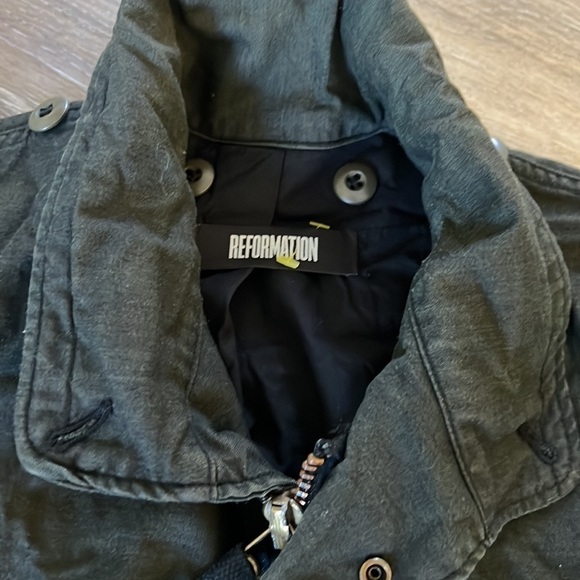 Reformation SZ XS Black green gray Cargo Jacket - Picture 3 of 10